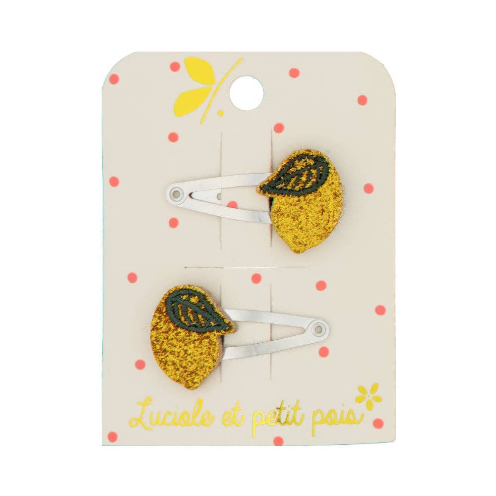 Mini Lemon Hair Clips