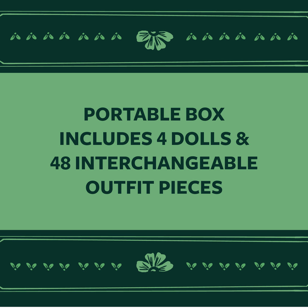 Magnetic dress-up dolls in a portable box, colorful outfits