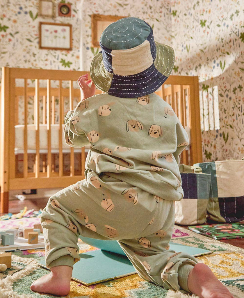 Baby & Checkered Bucket Hat | Sage