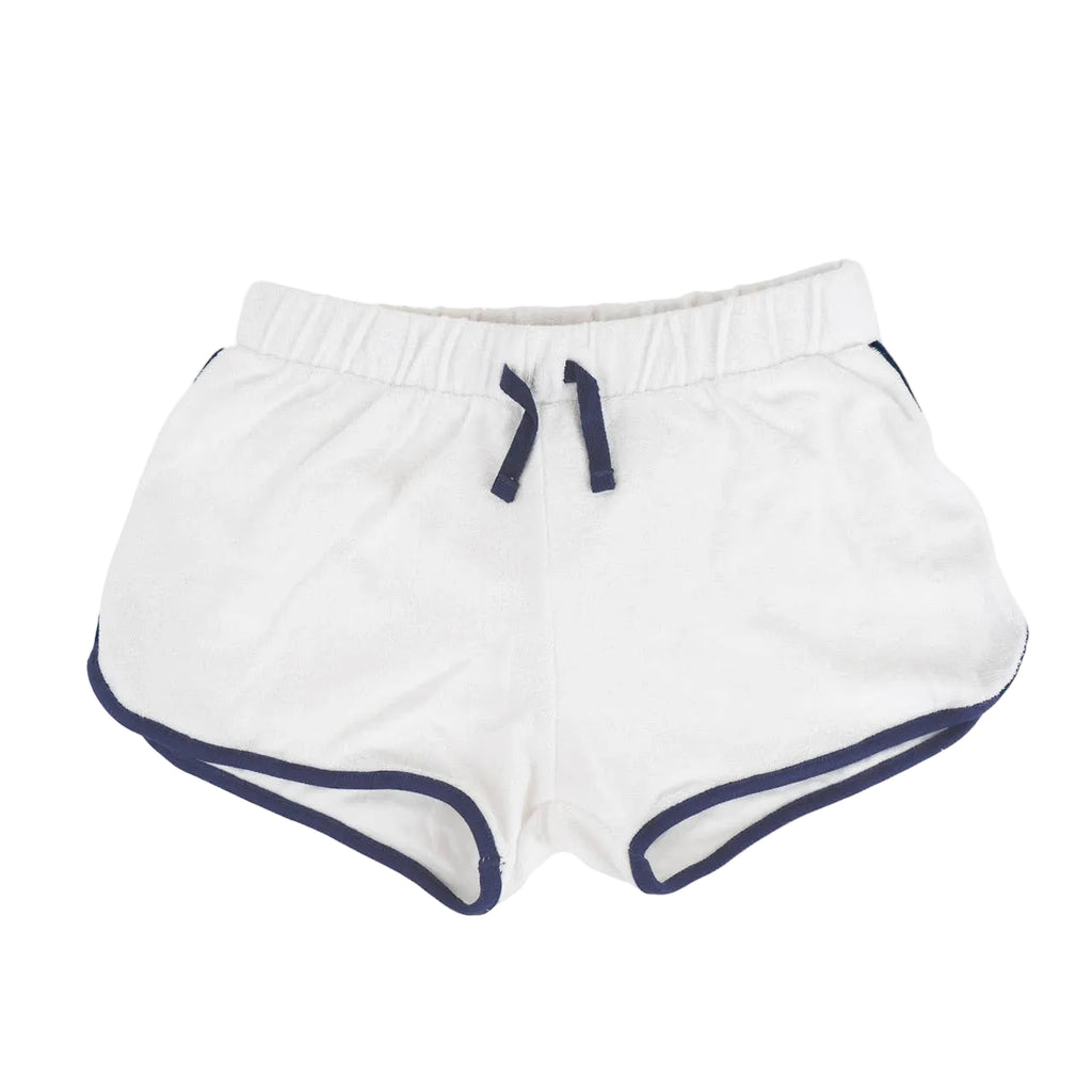 Girls Terry Track Shorts | White