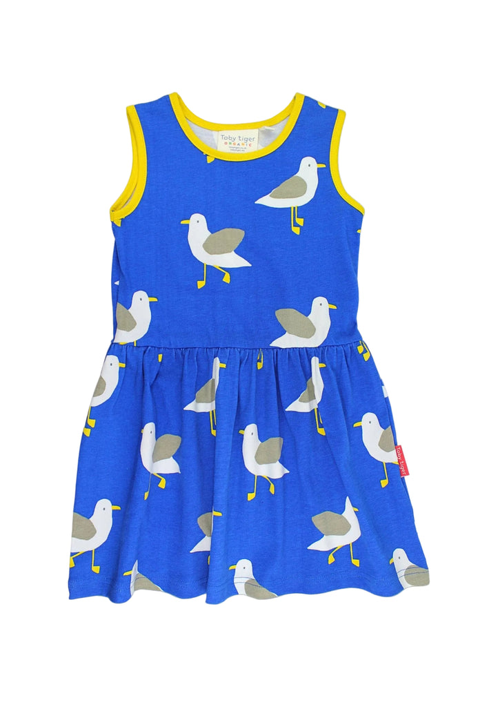 Baby & Girls Organic Summer Dress | Blue Print