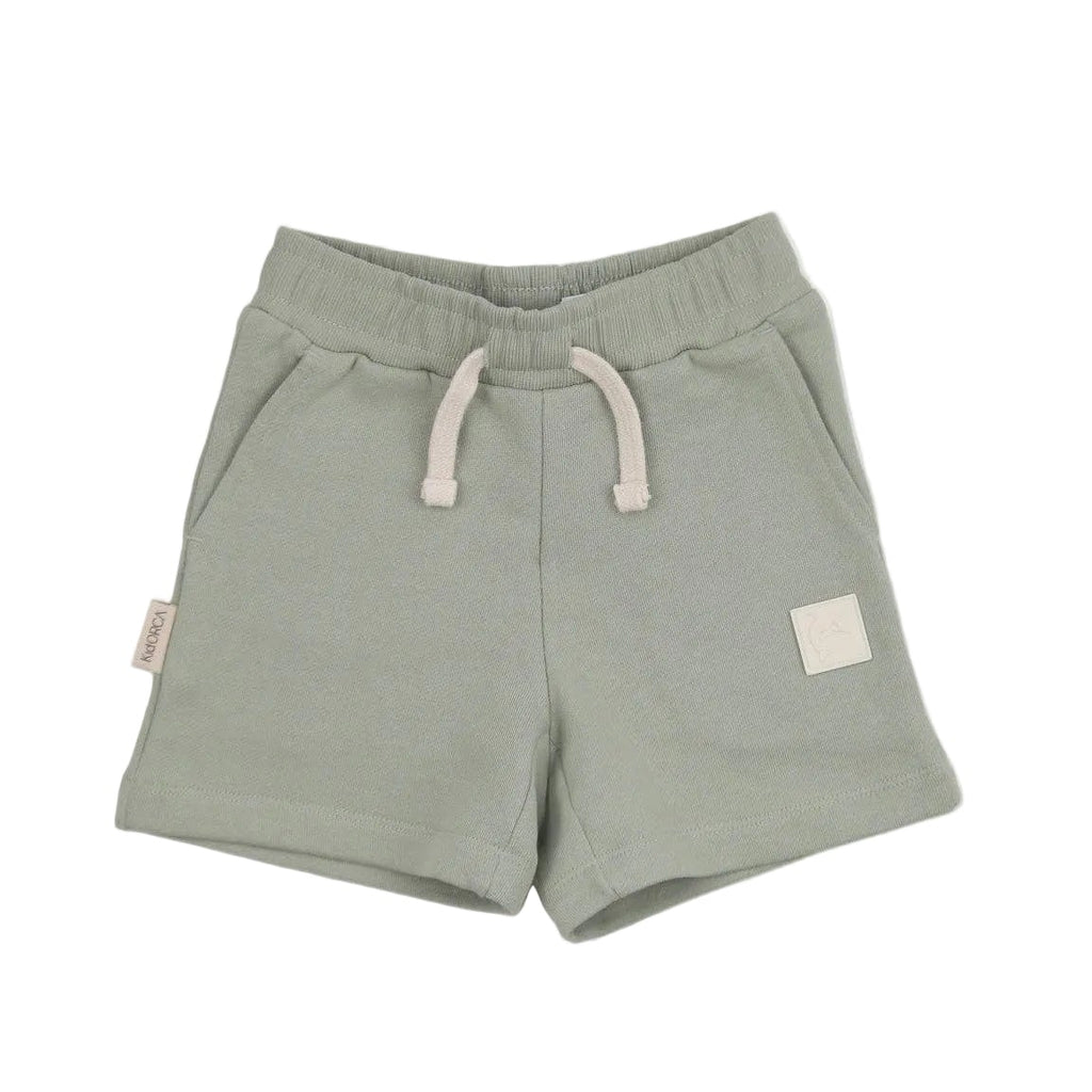 Kids Organic Cotton French Terry Shorts | Sage