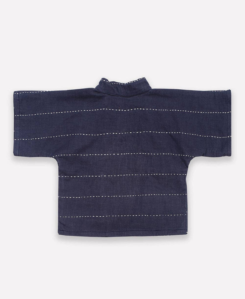 Baby Wrap Top - Navy