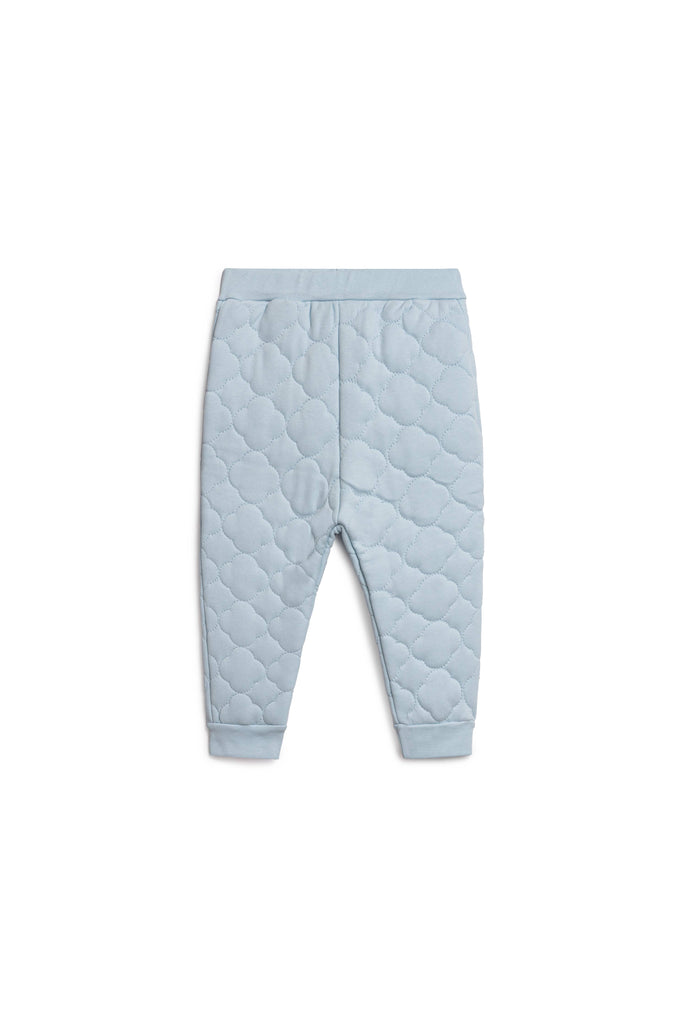 Baby Monogram Embroidered Quilt Pants | Blue