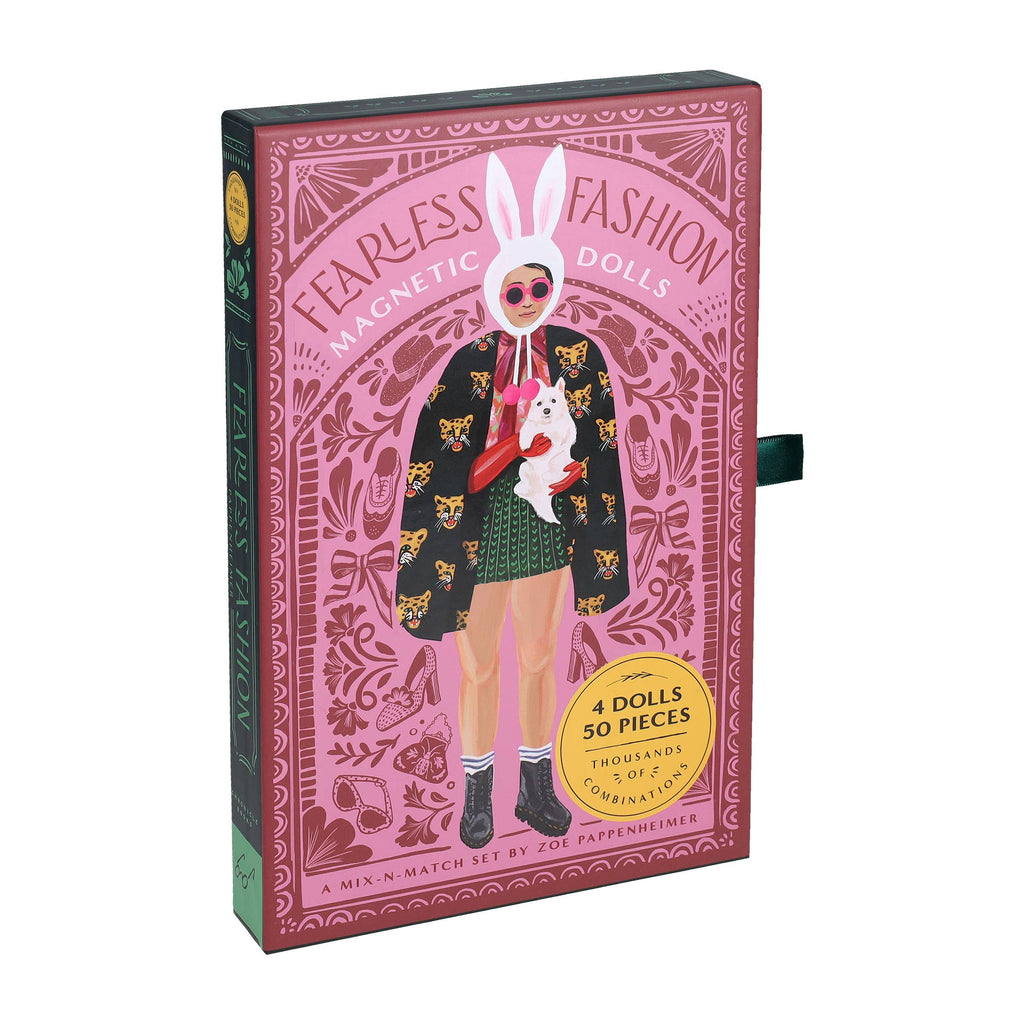 Magnetic dress-up dolls in a portable box, colorful outfits