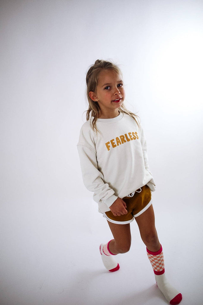 Kids Fearless Pullover | White