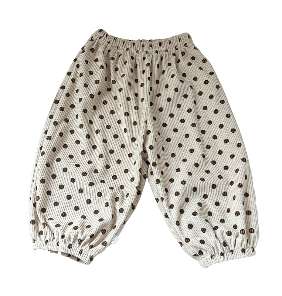 Toddler and Kids Printed Casual Pants | Apricot Polka Dot