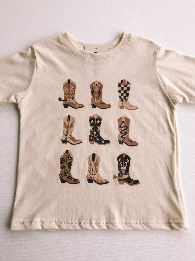 Baby and Kid Boots Tee | Tan