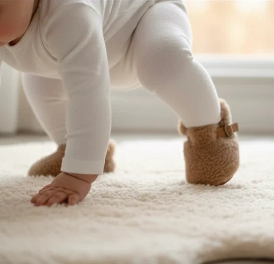 Baby Shoe in Faux Fur | Cream