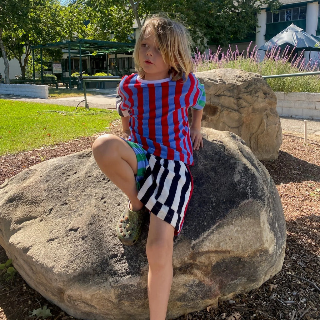 Baby and Kid Terry Striped Shorts | Multi