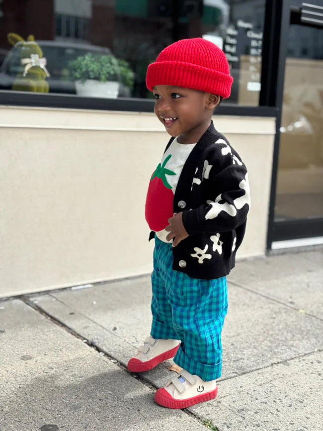 Baby & Kids Mod Flower Cardigan | Black & White