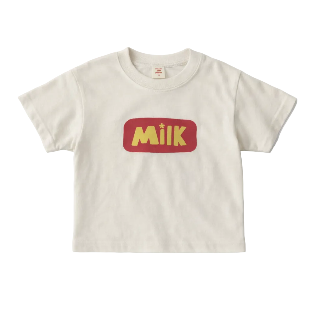 Kids Milk Stamp Tee | Oat