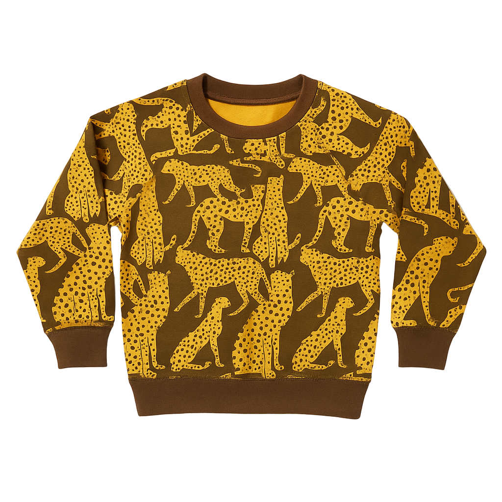 Baby and Kids Cheetah Sweatshirt | Brown