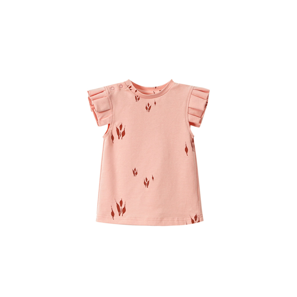 Baby Tent Dress with Box Pleated Sleeve - Peach | OM748