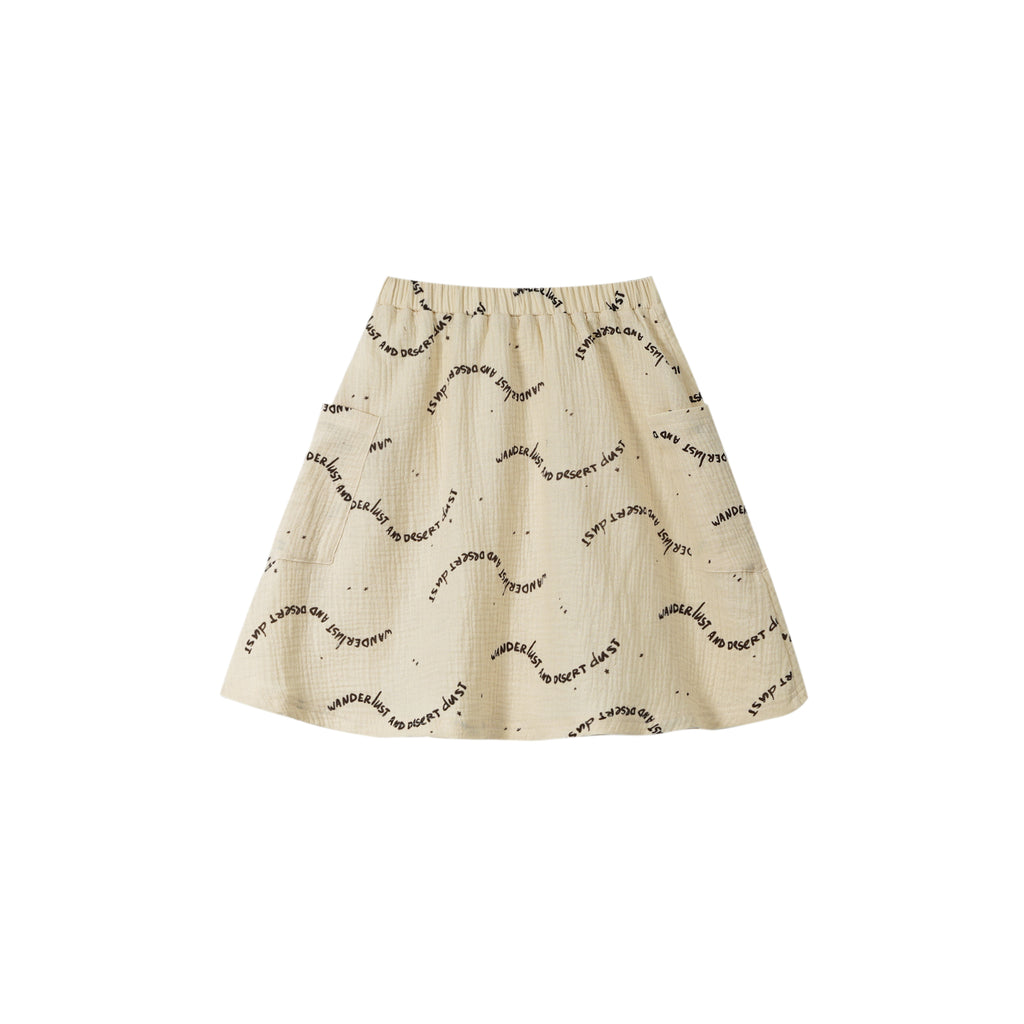 Girls Midi Skirt with Patch Pockets - Sand | OM730