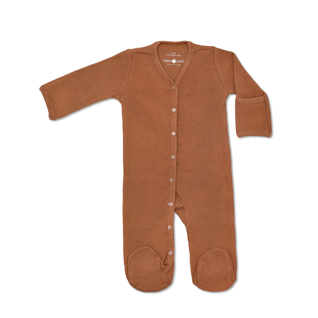 Baby Waffle Footie | Caramel