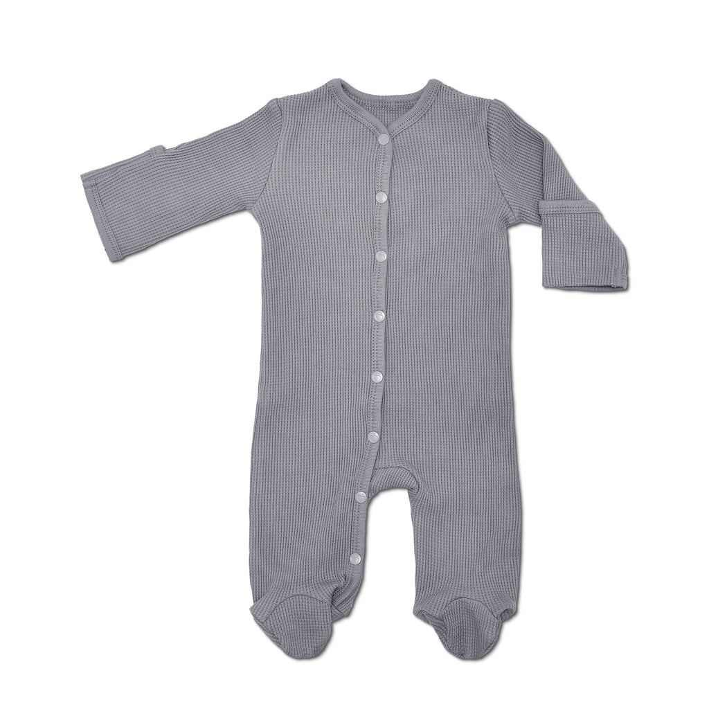 Baby Waffle Footie | Smoke