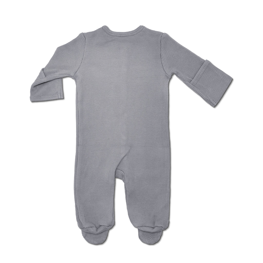 Baby Waffle Footie | Smoke