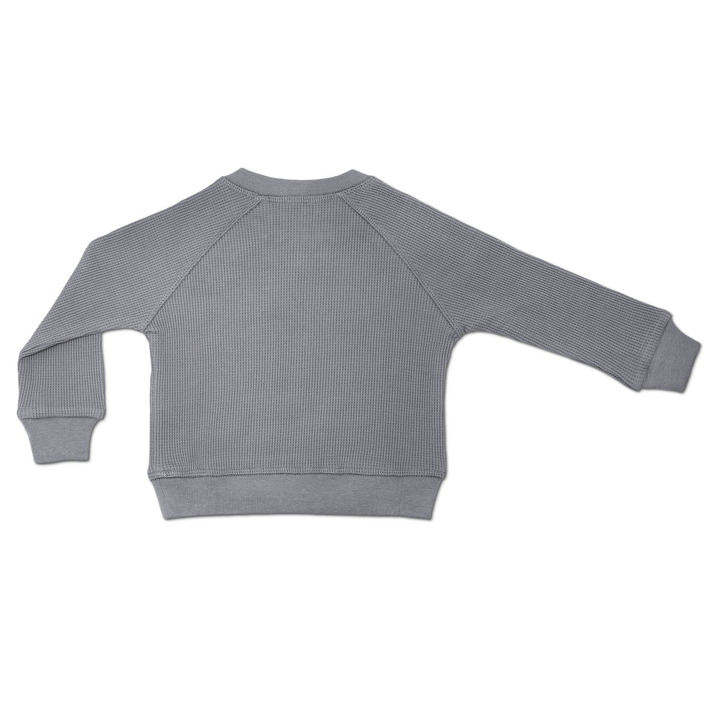 Baby and Toddler Waffle Crew Neck Sweatshirt | Smoke
