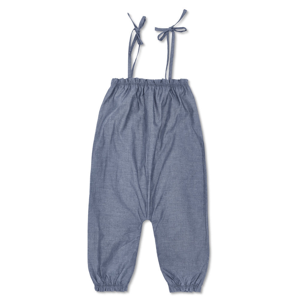Baby and Toddler Tie Shoulder Jumpsuit | Chambray