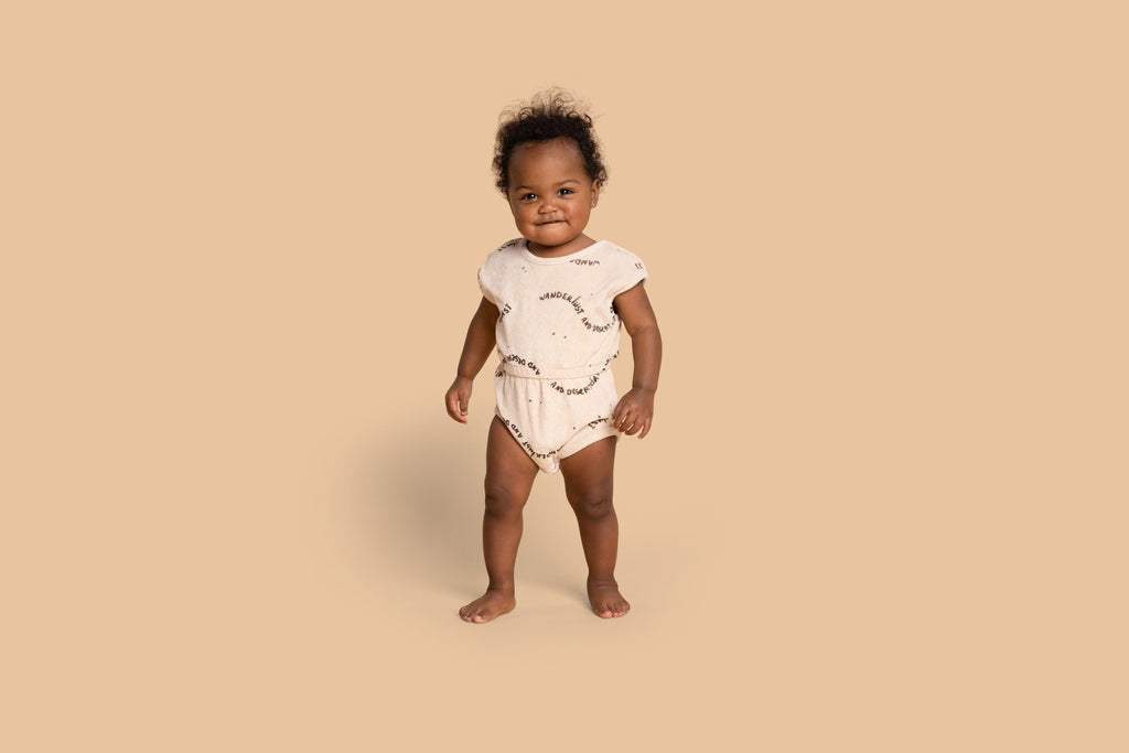 Baby Terry Romper - Sand | OM759