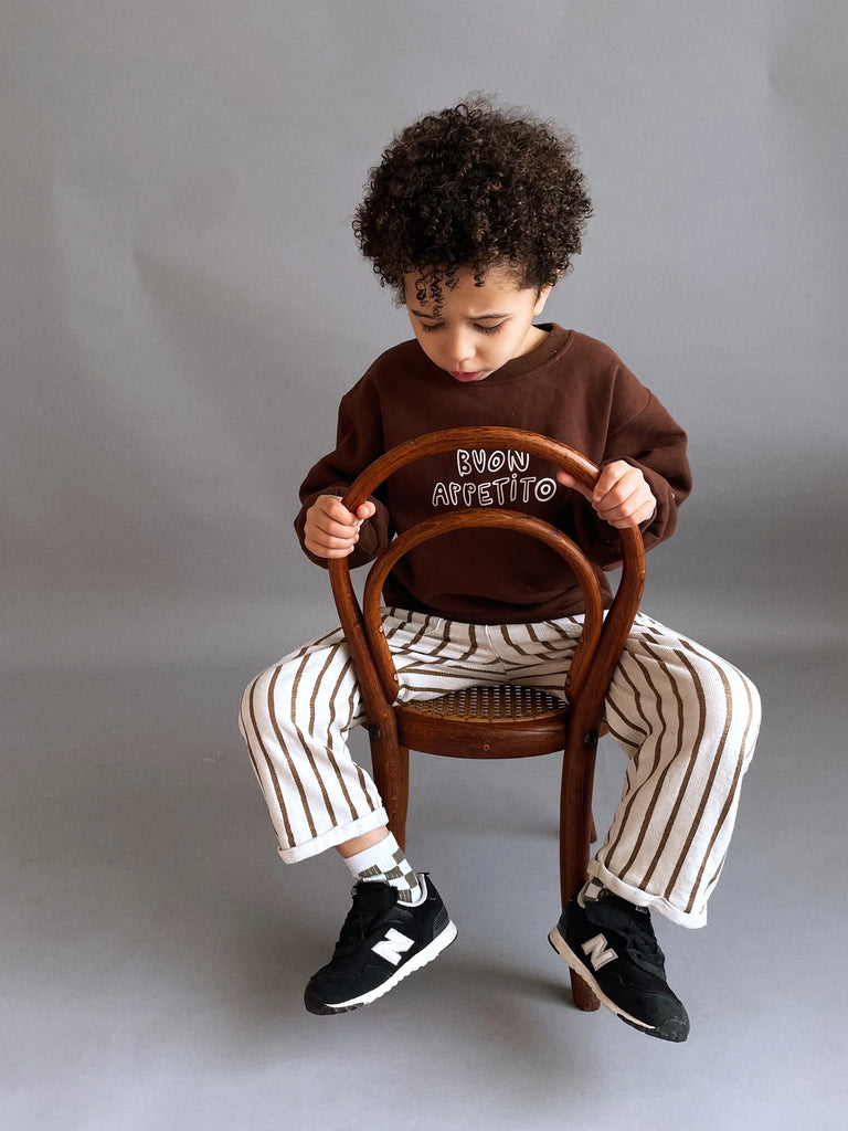 Baby and Toddler Buon Appetito Sweatshirt | Brown