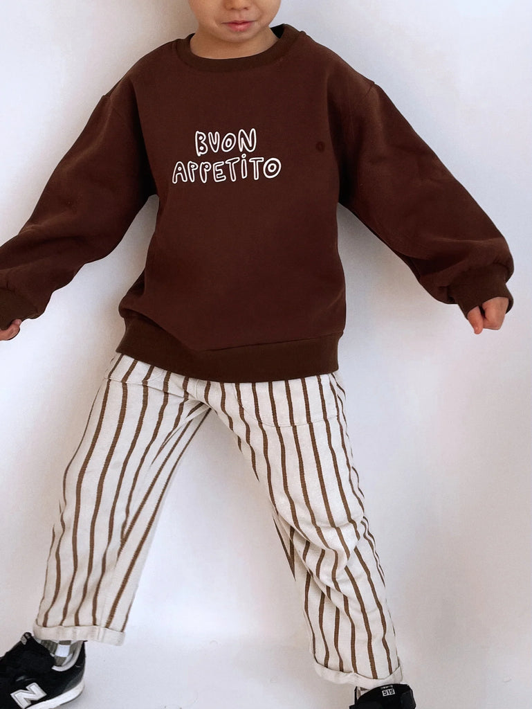 Baby and Toddler Buon Appetito Sweatshirt | Brown
