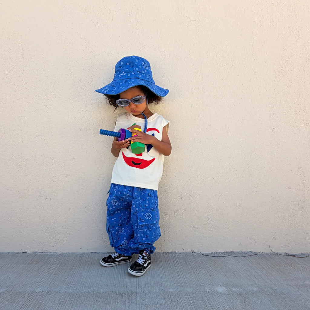 Bandana Bungee Cargo Pants | Blue