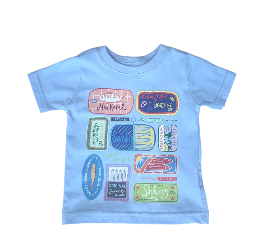 Baby and Kids Sardines Tee | Light Blue
