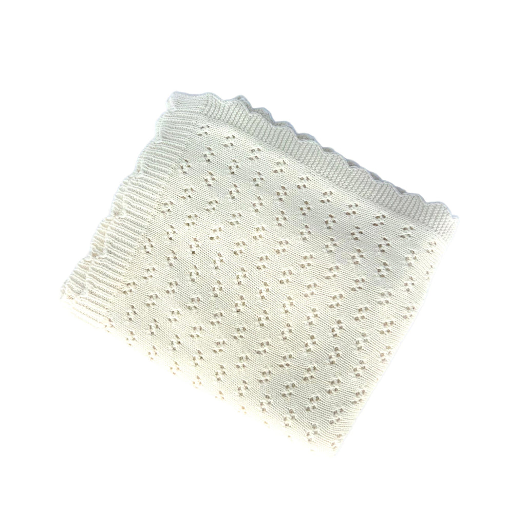 Grace Knitted Blanket | Rice