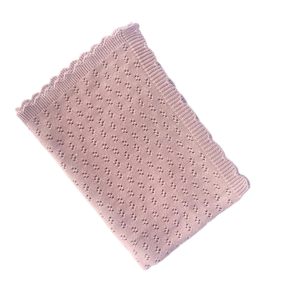 Grace Knitted Blanket | Mauve