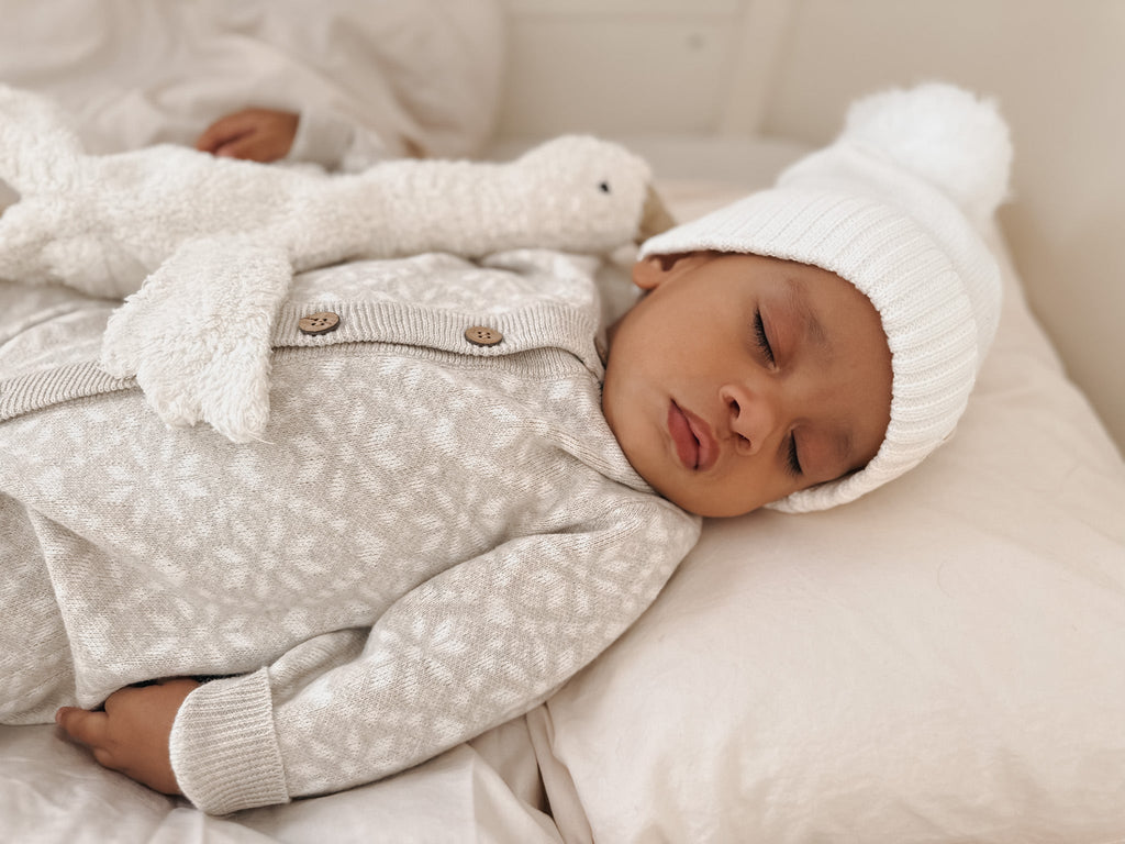 Baby Ski Chalet Knit Jumpsuit | Natural