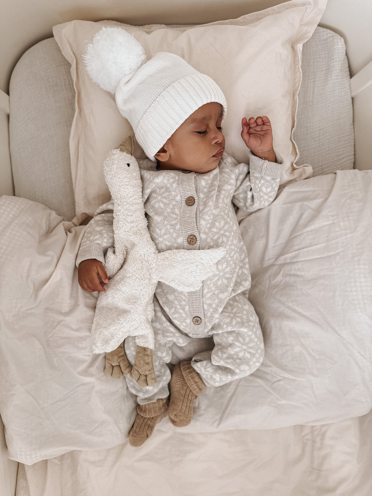Baby Ski Chalet Knit Jumpsuit | Natural