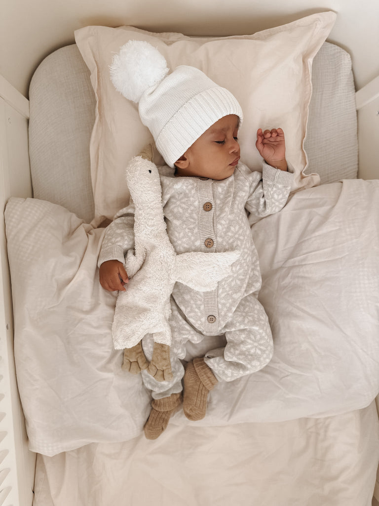 Baby Ski Chalet Knit Jumpsuit | Natural