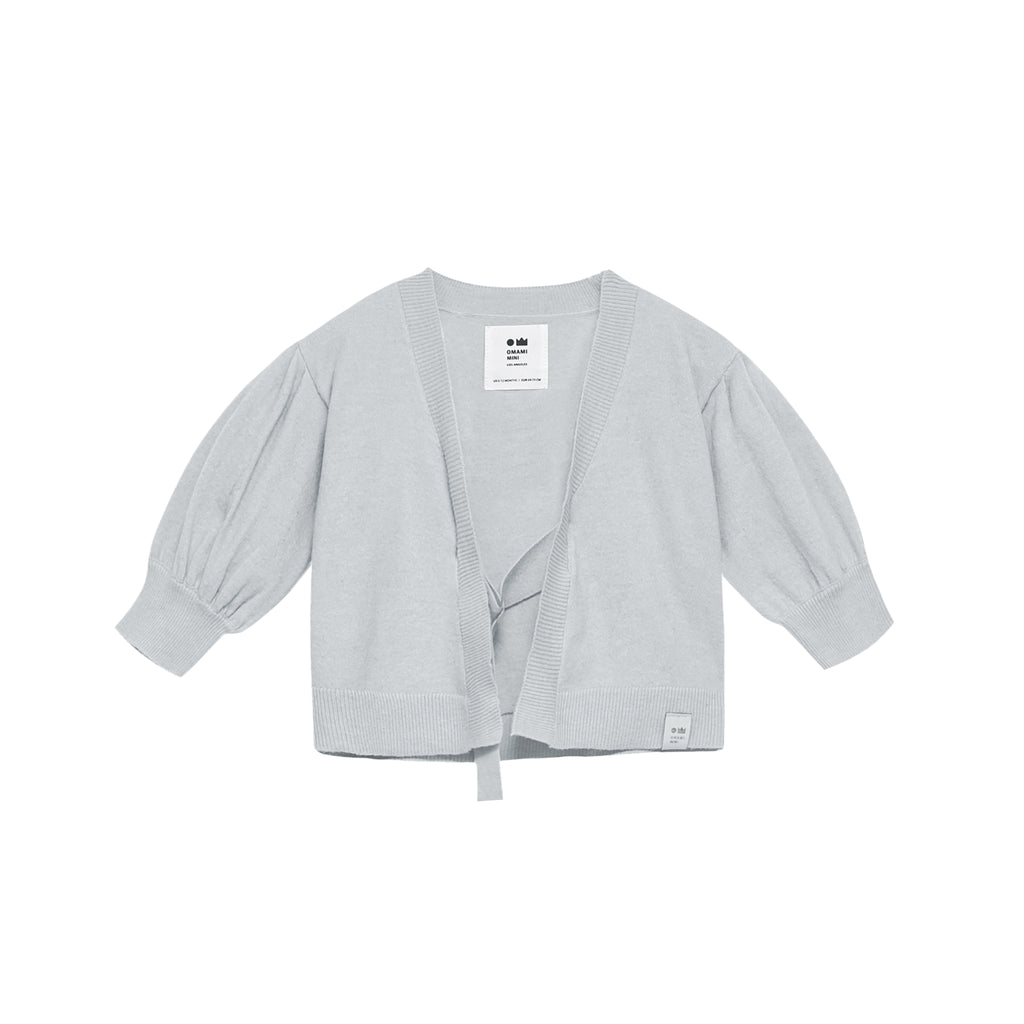 Baby Knitted Full Sleeve Cardigan - Light Grey l OM714