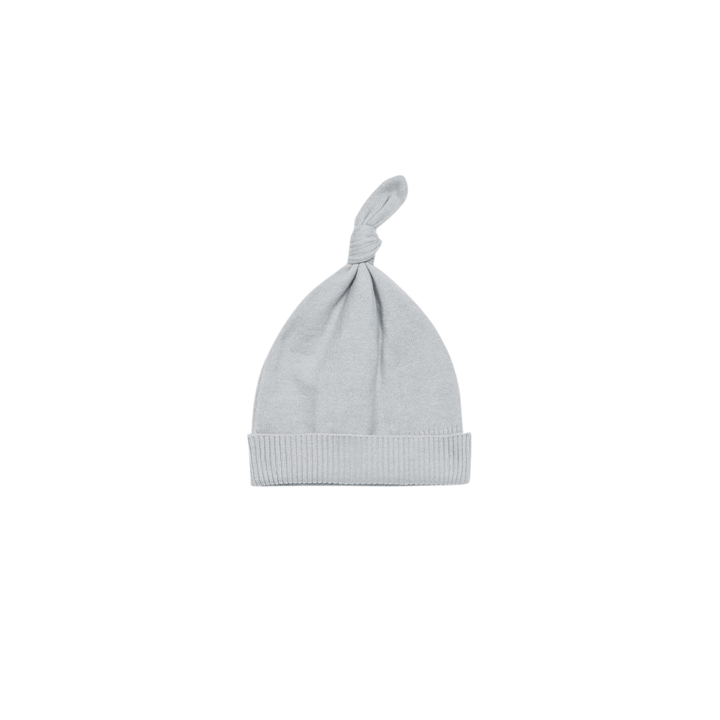 Baby Beanie in Brushed Knit - Light Grey l OM716