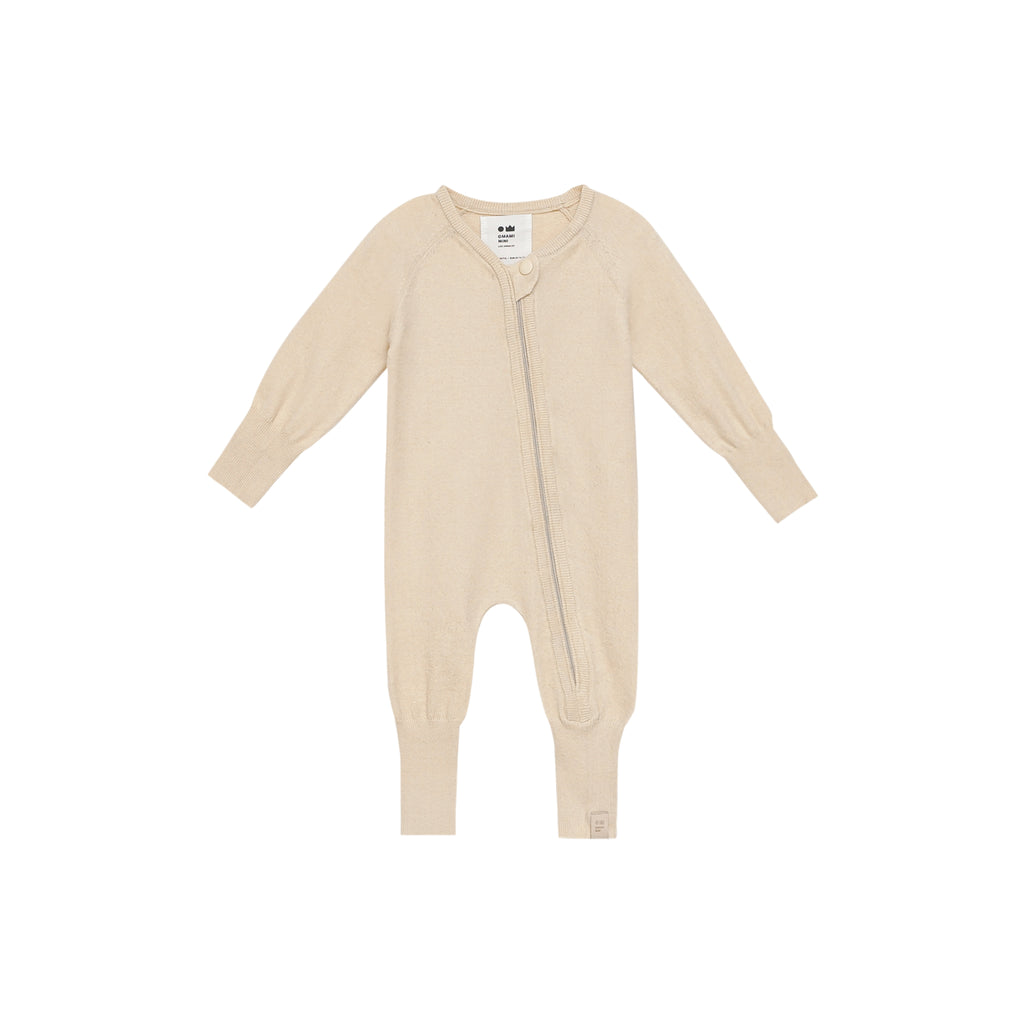 Baby Knitted One-Piece - Beige l OM718