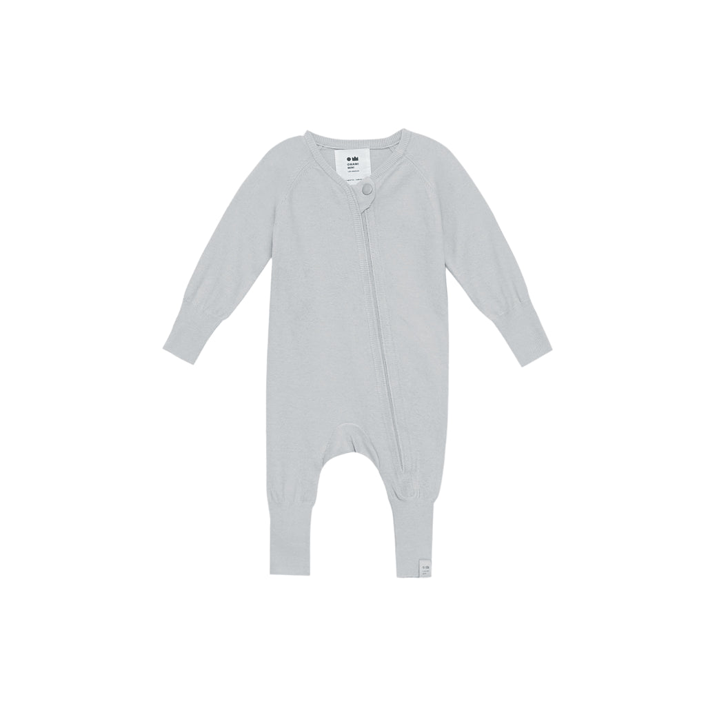 Baby Knitted One-Piece - Light Grey l OM718