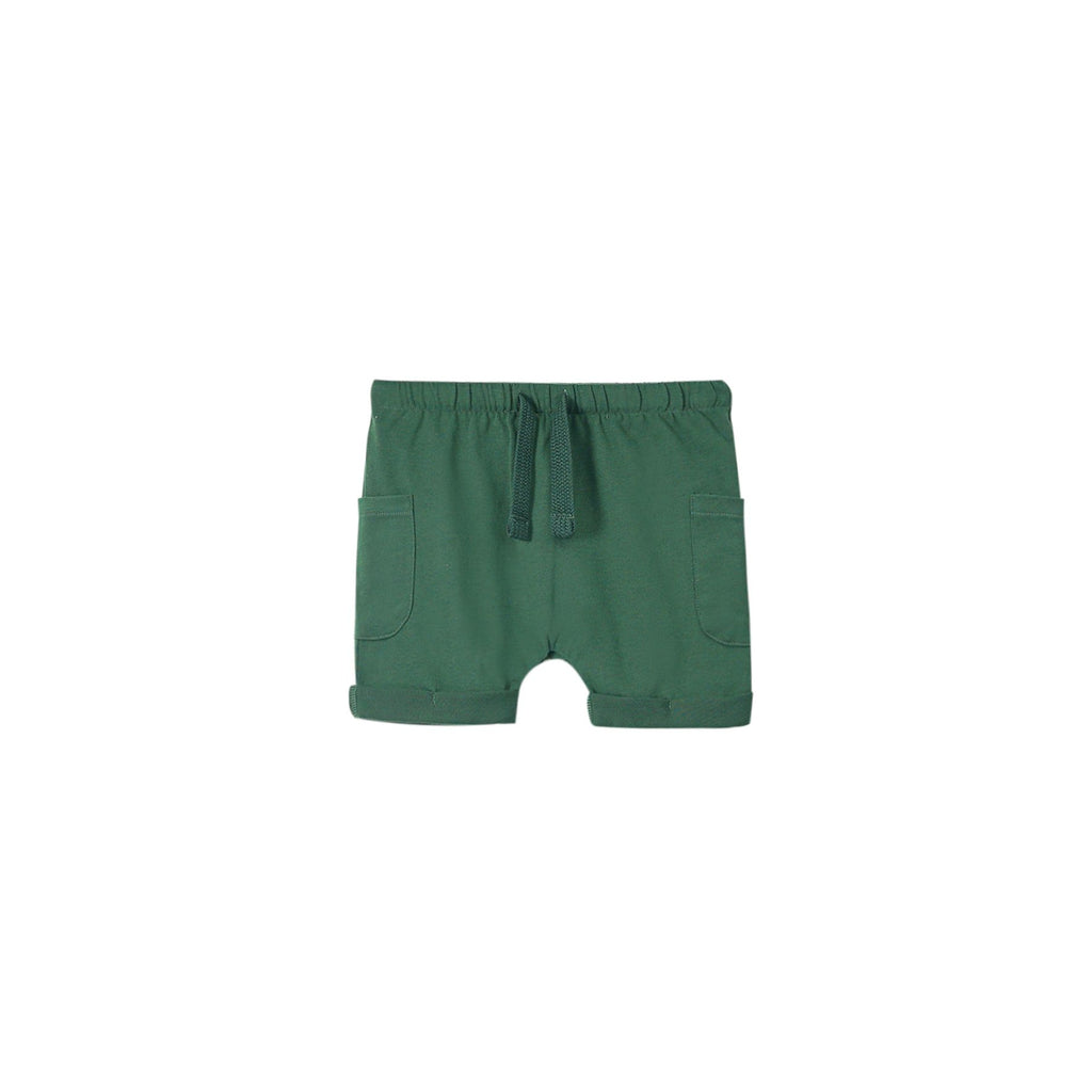 Baby Rolled Up Shorts in Jersey - Green | OM749