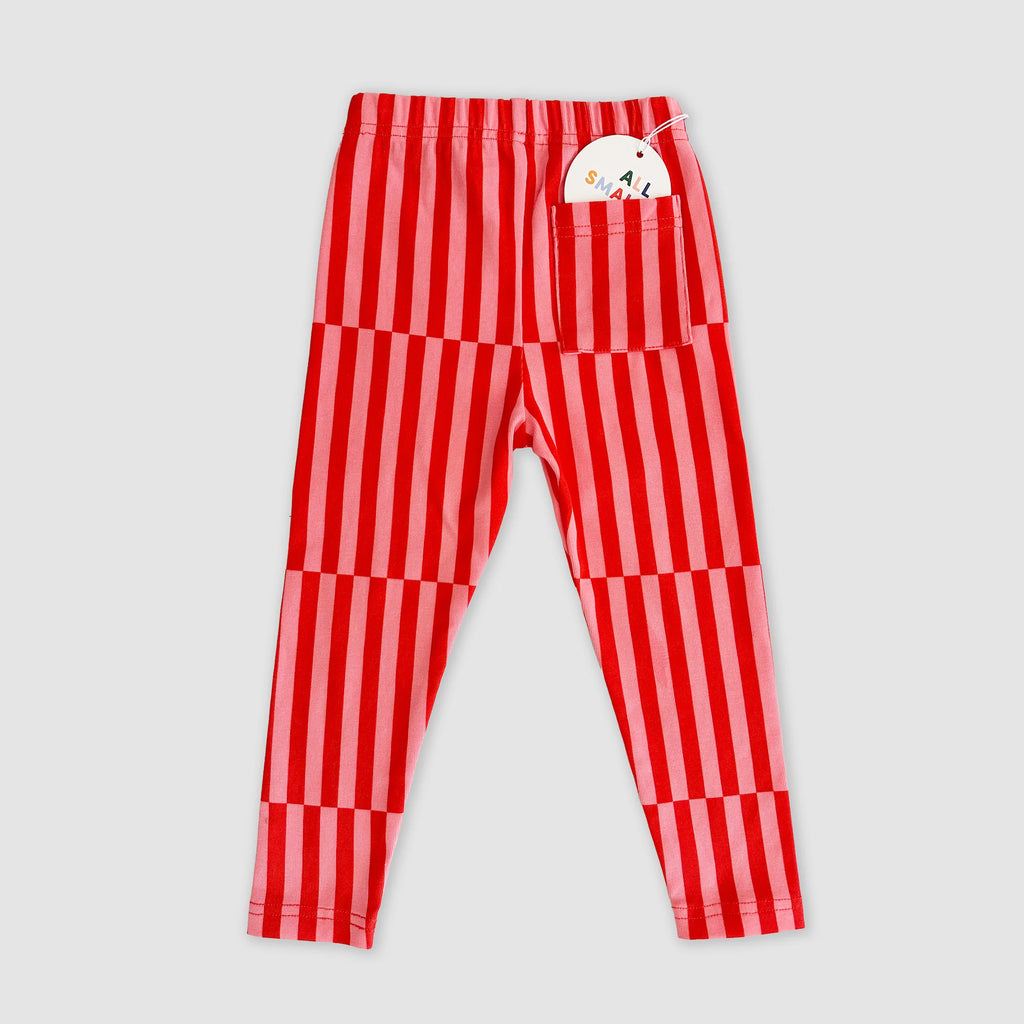 Kids Pocket Leggings | Red and Pink