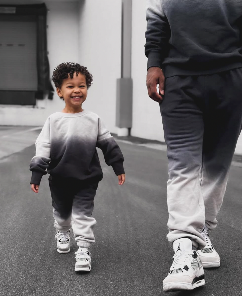 Baby Ombre Elevated Crewneck | Black