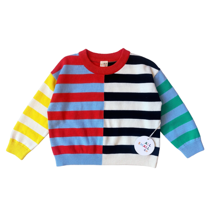 Baby & Kids Crayon Sweater | Multi-Color Striped