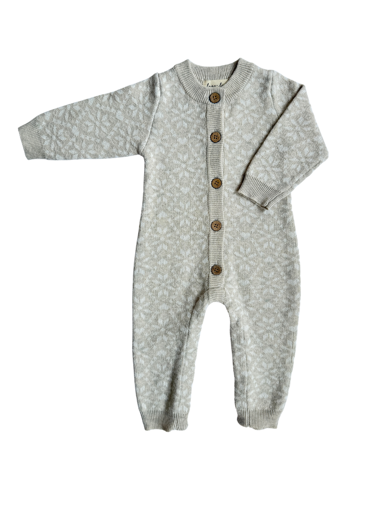 Baby Ski Chalet Knit Jumpsuit | Natural