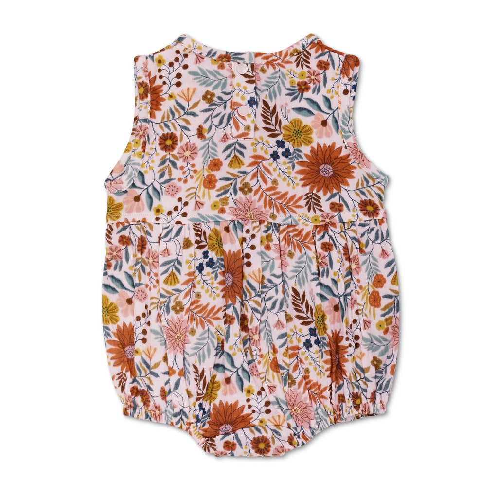Baby Muslin Bubble Romper | Zinnia Bloom