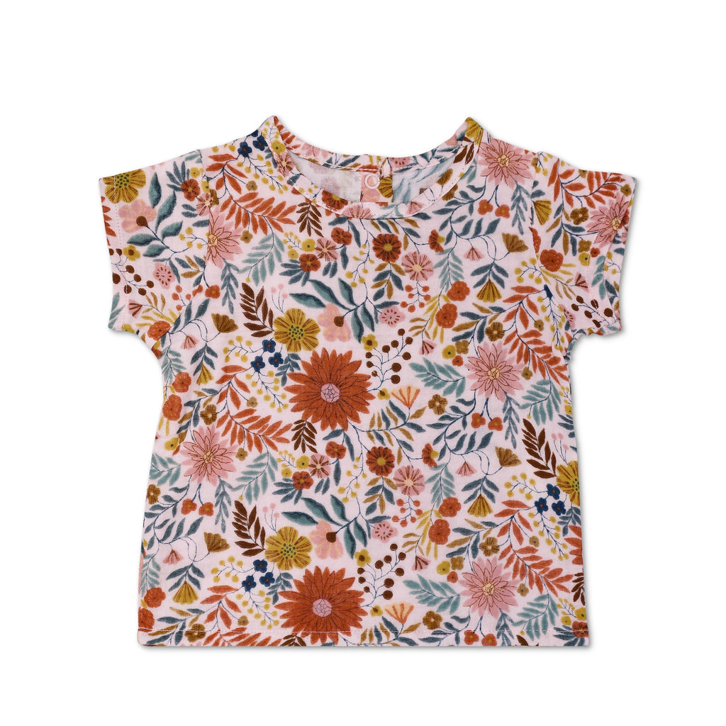 Baby and Toddler Muslin Short Sleeve Shirt | Zinnia Bloom