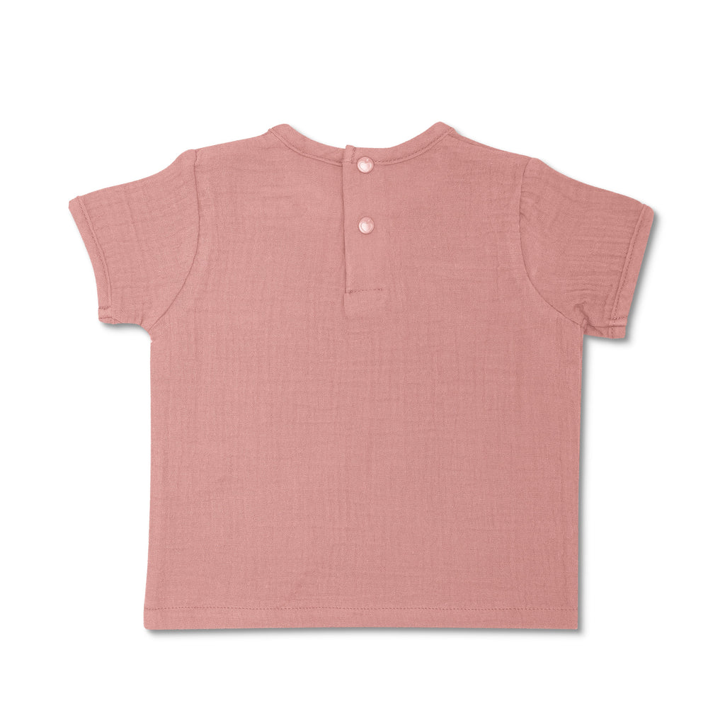 Baby and Toddler Muslin Short Sleeve Shirt | Terra Cotta