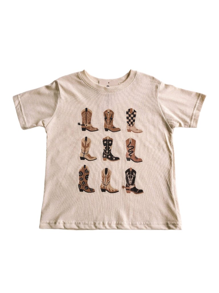Baby and Kid Boots Tee | Tan