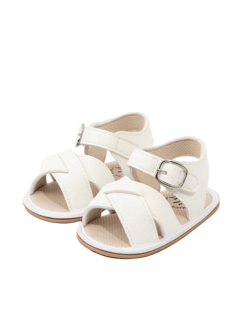 Baby Cross Over Straps Sandals | White