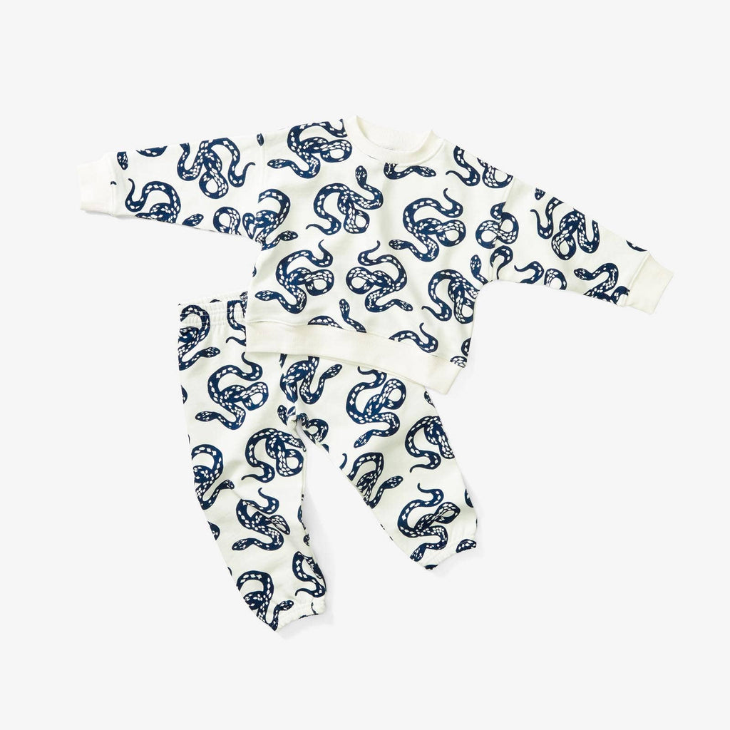 Toddler and Kid Terry Sweatshirt with Snakes Print | Indigo