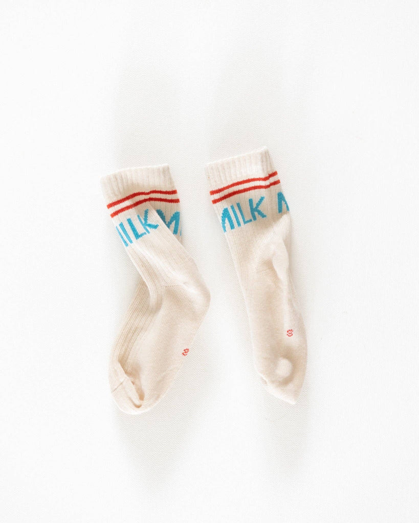 Kids Fresh Milk Socks | Blue Milk